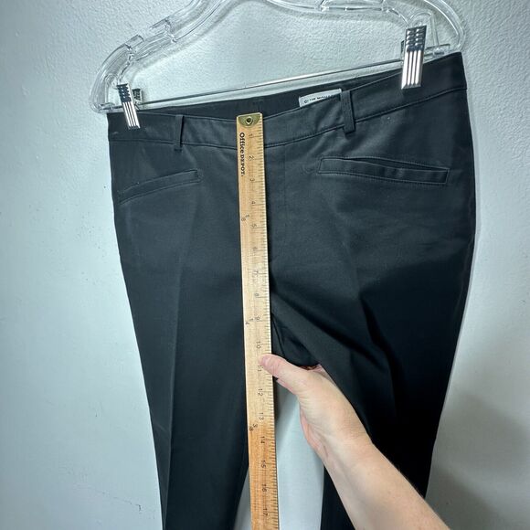 Club Monaco Jet Black Pressed Front Crease Straight Leg Trouser Pant Pockets 8 - Picture 7 of 10